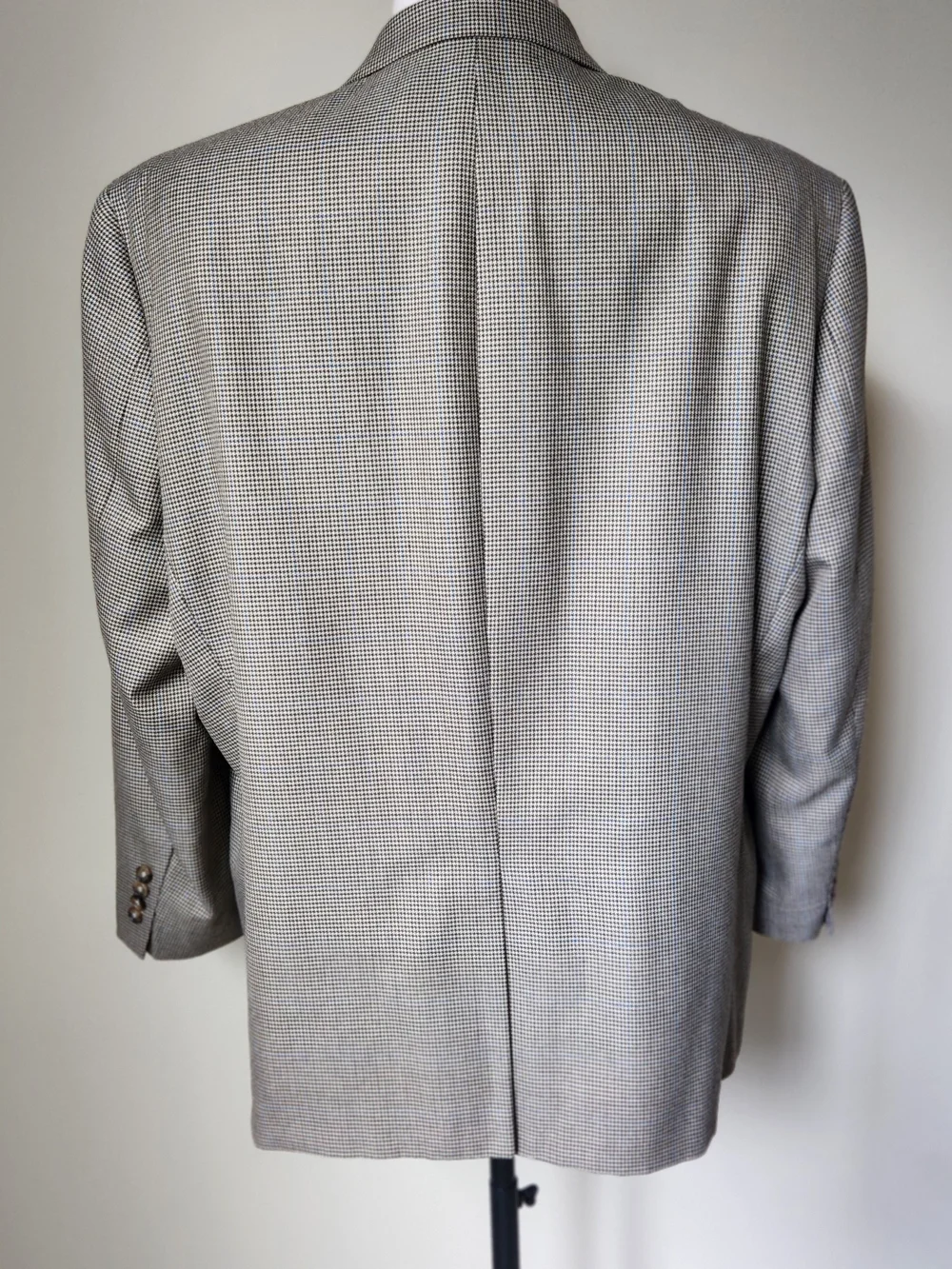 Lauren Ralph Lauren Mens 48R Tweed Look Houndstooth Blazer Tan Brown Sport Coat